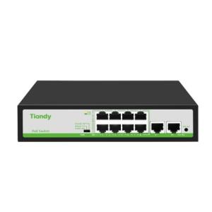 Tiandy TC-P3S010 PoE Switch 10 / 100Mbps 10 Cổng cho IP Camera & Hệ Thống An Ninh, 8 Cổng PoE + 2 Uplink, Hỗ Trợ VLAN/Extend, Giải Pháp Mạng Chuyên Nghiệp cho Văn Phòng & Nhà Xưởng với Độ Bền Cao