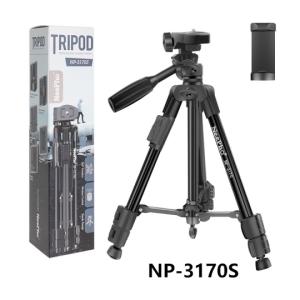 Tripod 3 chân Neepho NP-3170S kèm remote, gậy selfie kiêm chân máy điện thoại, điều chỉnh 3 mức cao, thiết kế bền chắc, nhỏ gọn, dễ mang theo, thích hợp cho vlogger, youtuber, chụp nhóm, quay tiktok