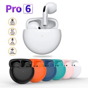 TWS Pro 6 tai nghe Bluetooth không dây, âm trầm sâu, lọc ồn thông minh, tương thích iOS Android, pin lâu, cảm ứng chạm mượt mà, hoàn hảo cho chơi game, xem phim, làm việc và du lịch