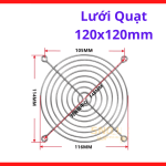 Lưới bảo vệ quạt chuyên dụng 120x120mm vật liệu kim loại chống chịu va đập bền bỉ theo thời gian sử dụng trong nhà xưởng