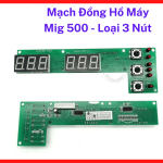 Mạch đồng hồ máy hàn MIG 500 loại 3 nút chỉnh hiển thị dòng hàn chính xác, Bo mạch điều khiển máy hàn công nghiệp MIG 500 hiển thị LED sắc nét, Linh kiện máy hàn MIG công suất lớn thay thế sửa chữa bo mạch hiển thị lỗi số