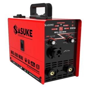 Máy Hàn MIG 200mini New Sasuke Inverter 3 Chức Năng MIG Que Flux Core, Hàn MIG Không Cần Bình Khí Tiện Lợi + Que 3.2mm Liên Tục, Phạm Vi 200A Mối Hàn Đẹp Ngấu Cao Ít Xỉ Trên Sắt Inox Tôn, Công Nghệ Digital Synergic Kiểm Soát Điện Áp Tự Động
