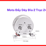 Moto Đẩy Dây Đĩa 2 Trục 24V, Motor Cấp Dây Máy Hàn MIG CO2 Dùng Cho Bộ Kéo Dây Máy Hàn Inverter Cơ Khí Công Nghiệp