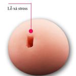 Ngực giả silicone kèm âm đạo giả thủ dâm cho nam, đồ chơi tình dục nam cầm tay màu da, thiết kế kết hợp mô phỏng vòng ngực và lỗ âm đạo giả có gân bên trong, kích thước tham khảo 8 x 8 cm, phù hợp nam giới trưởng thành