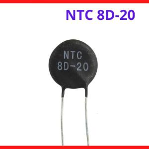 Điện trở nhiệt NTC 8D20 chuyên dụng cho bảo vệ nguồn công suất, giảm dòng khởi động cho máy hàn inverter, UPS, inverter, giúp hệ thống điện tử vận hành ổn định hơn trong môi trường tải nặng liên tục, linh kiện máy hàn.