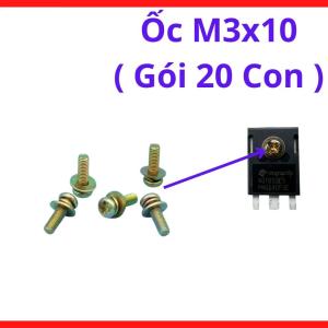 Bộ 20 Con Ốc M3x10, Vít Máy Điện Tử M3 Dài 10mm, Dùng Trong Sửa Chữa Máy Hàn, Điện Tử Công Nghiệp Và DIY Board Mạch, kho linh kiện máy hàn.