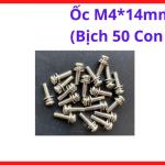 Ốc M4x14mm, Bịch 50 Con, Ốc Ren M4 Dài 14mm Dùng Lắp Ráp Máy Hàn, Máy Điện Tử, Cơ Khí DIY, Phụ Kiện Bắt Khung Kim Loại, Ốc Máy M4 Cho Sửa Chữa Thiết Bị Điện, Bulong Ren Tiêu Chuẩn