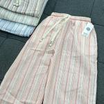 Quần kẻ ống rộng nữ vải đũi nilen nhẹ mát, thoáng khí mùa hè, phong cách Hàn Quốc, dễ phối áo thun, sơ mi, mang lại sự thoải mái và thời trang cho mọi cô gái hiện đại