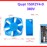 Quạt hướng trục 380V chất lượng cao, quạt 150FZY4-D 380V siêu bền, phụ kiện lắp đặt máy hàn công suất lớn và thiết bị điện tử, thiết kế khung nhôm chắc chắn, giải pháp tản nhiệt hiệu quả cho tủ điện nhà xưởng
