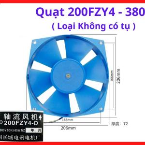 Quạt tản nhiệt linh kiện cơ điện 200FZY4 điện 380V hiệu suất cao, làm mát nhanh chóng cho các hệ thống tủ máy và thiết bị nhà xưởng quy mô lớn