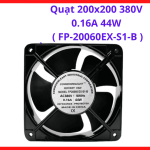 Phụ kiện tủ điện tự động hóa 380V cao cấp chính hãng, quạt 200x200 380V 0.16A 44W FP-20060EX-S1-B bền bỉ, vật liệu chế tạo chất lượng cao, giúp tối ưu hóa công suất hoạt động và giảm thiểu thất thoát lưu lượng gió hiệu quả khi sử dụng thực tế