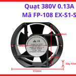 Quạt tản nhiệt tủ điện 380V chính hãng độ bền vượt trội, quạt 380V 0.13A Mã FP-108 EX-S1-S tiêu chuẩn kỹ thuật cao, phụ kiện ngành điện chuyên nghiệp, giúp tối ưu hóa hiệu suất làm mát, chống quá nhiệt hiệu quả