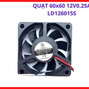 Thiết bị quạt hút gió 60mm độ dày 15mm điện áp 12V dòng điện 0.25A, chuyên dụng tản nhiệt bộ nguồn nhỏ và các hệ thống máy móc tự động hóa mini