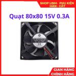 Quạt tản nhiệt linh kiện điện tử 80mm 15V 0.3A hiệu suất cao, làm mát nhanh chóng cho các hệ thống mạch điện và thiết bị công nghệ đặc thù
