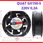 Quạt tản nhiệt tủ điện GX150 5 220V 0.2A động cơ dây đồng vận hành bền bỉ liên tục, giải pháp chống quá nhiệt hiệu quả cho máy CNC và tủ điện