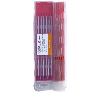 Kim tungsten TIG Jasic 10096502 1.6x150mm, que volfram WT-20, điện cực TIG 1.6mm dài 150mm, hộp 10 que, phụ kiện hàn TIG, kim hàn thay thế cho máy hàn inox