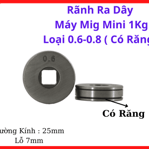 Con Lăn Ra Dây Máy MIG Mini Có Răng Loại 0.6-0.8, Phụ Kiện Máy Hàn MIG Dùng Cho Dây Hàn 0.6mm Và 0.8mm Trong Gia Công Cơ Khí Dân Dụng
