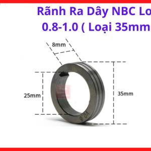 Con Lăn Kéo Dây NBC Loại 0.8-1.0 Loại 35mm, Rãnh Ra Dây Máy Hàn MIG Mini, Linh Kiện Máy Hàn CO2 Phổ Biến Cho Xưởng Cơ Khí, Hỗ Trợ Dây Hàn 0.8mm Đến 1.0mm Và Tăng Độ Bền Hệ Cấp Dây Hàn, kho linh kiện máy hàn.