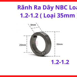 Rãnh Đẩy Dây NBC 1.2 Loại 35mm, Linh Kiện Máy Hàn MIG Dùng Cho Dây Hàn 1.2mm Giúp Kéo Dây Đều Hơn Và Giảm Trượt Dây Khi Hàn CO2, kho linh kiện máy hàn.