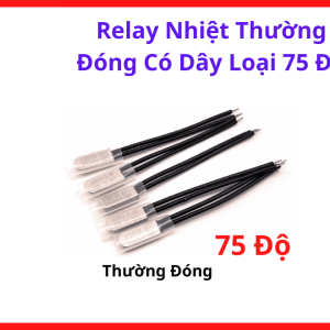 Relay Nhiệt Có Dây 75 Độ NC, Thermal Switch Bảo Vệ Thiết Bị Điện Khỏi Quá Nhiệt, Linh Kiện Sửa Chữa Máy Hàn, Bộ Nguồn Và Thiết Bị Công Nghiệp, linh kiện máy hàn.