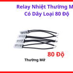 Relay Nhiệt KSD301 Thường Mở 80 Độ Có Dây, Công Tắc Nhiệt 10A 250V, Tự Động Đóng Mạch Khi Đạt 80°C, Dùng Cho Máy Hàn, Máy Sấy, Thiết Bị Gia Nhiệt Và Hệ Thống Điều Khiển Nhiệt Độ