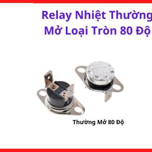 Công Tắc Nhiệt Tròn 80 Độ NO, Relay Nhiệt Điều Khiển Quạt Tự Động, Cảm Biến Nhiệt Cơ Khí Cho Thiết Bị Điện Và Điện Tử, linh kiện máy hàn.