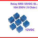 Relay Songle SRD12VDC-SL-A 12VDC 10A 250VAC 5 Chân, Relay Điện Tử PCB Công Suất Cao, Tiếp Điểm Bạc Hợp Kim, Đóng Ngắt Thiết Bị Điện Tự Động, Relay Điều Khiển Arduino PLC Mạch Công Nghiệp Dân Dụng