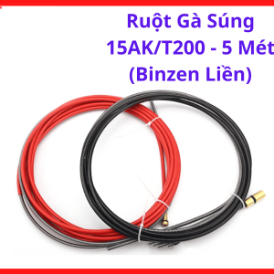 Ruột Gà Súng 15AK T200 5 Mét Binzen Liền, Linh Kiện Máy Hàn MIG Chuẩn Binzel Liền, Độ Dài 5 Mét Thuận Tiện Di Chuyển, Hỗ Trợ Dẫn Hướng Dây Hàn Mượt, Giảm Hao Mòn Dây Và Tăng Độ Ổn Định Khi Hàn Liên Tục, Kho Linh Kiện Máy Hàn.