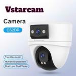 MÀU 24/7 & QUAY Xoay TOÀN CẢNH, Camera Wifi VStarcam CS2DR dual-lens 2MP, pan 340° + tilt 90°, phát hiện người & vùng chuyển động, còi + đèn, lưu thẻ 256GB, lý tưởng cho giám sát gia đình