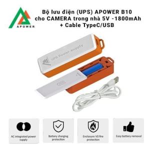 Bộ Lưu Điện APOWER B10, Thiết Kế Nhỏ Gọn, Đầu Vào Type-C 5V-2A, Đầu Ra 5V-1.2A Ổn Định