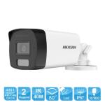Camera ColorVu Hikvision 2.0MP DS-2CE17D0T-EXLF, đèn LED trắng kép, hình ảnh Full HD 1080p, hồng ngoại 40m, chống nước IP67, hỗ trợ 4 chuẩn tín hiệu, cảm biến CMOS siêu nhạy