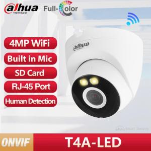 Camera Wifi Dahua 4MP DH-T4A-PV / DH-T4A-LED, công nghệ Dual Light, phát hiện người AI, quay màu ban đêm, micro & loa tích hợp, lưu trữ 256GB, bảo vệ ngoại chờ, IP67