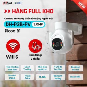 Camera Dahua Picoo B1 (DH P3B PV) 3MP, Quay Quét Toàn Vòng 360°, AI Thông Minh, Ban Đêm Full Color, IP66 Chống Nước, Hỗ Trợ WiFi & ONVIF, Báo Động – Giám Sát Liên Tục Mọi Góc