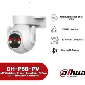 Camera Dahua Picoo B1 (DH P5B PV) WiFi 5MP, Quay 360° Pan/Tilt, Smart Dual Light, AI People & Vehicle Detection, Báo Động Đèn & Còi, IP66, H.265+ – Giám Sát Ngoài Trời An Toàn