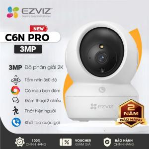 Camera Wifi Ezviz C6N Pro, Ghi Hình 2K 3MP, Theo Dõi Chuyển Động Tự Động, Đàm Thoại 2 Chiều, Nhận Dạng AI, Ban Đêm Có Màu, Cắm Điện 5V, Gắn Tường Hoặc Để Bàn Linh Hoạt