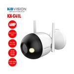 Camera an ninh Wifi Kbvision 4.0MP KX-C41L, góc nhìn rộng 98°, H.265+, IP67, báo động còi đèn, mic loa 2 chiều, chống ngược sáng DWDR, chống nhiễu 3D-DNR, chất lượng hình ảnh cực rõ ngày đêm