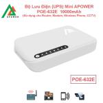 LUÔN KẾT NỐI, CHỐNG NGẮT MẠCH – Bộ Lưu Điện DC Mini APOWER POE-632E 10 000 mAh, cấp điện USB + DC + PoE đồng thời, công suất lên đến 17W, bảo vệ camera, thiết bị mạng
