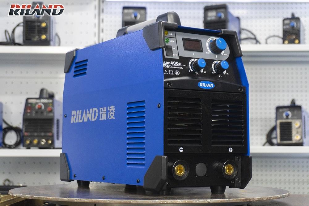 Máy hàn RILAND ARC 400G, Công nghệ IGBT, ARC FORCE, HOT START, Tản nhiệt tối ưu, Hoạt động liên tục