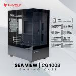 Case máy tính gaming T-WOLF CG400B, thiết kế mạnh mẽ, hỗ trợ main ATX, tản nhiệt tối ưu, led RGB sống động, chất liệu bền bỉ cho hiệu suất chơi game đỉnh cao