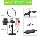 Giá đỡ đèn livestream 16cm – khung đôi giữ 2 điện thoại, dùng cho vlog, TikTok, stream
