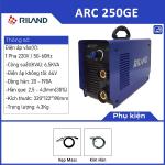 Máy Hàn Que RILAND ARC 250GE, Công Nghệ IGBT Siêu Bền, Hàn Êm, Tiết Kiệm Điện, Thiết Kế Gọn Nhẹ, Chống Dính Que, Phù Hợp Cho Thợ Cơ Khí Và Công Trình Dân Dụng