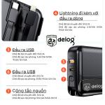 Pin Dự Phòng 20000mAh Deiog DY-101, Sạc Nhanh 22.5W PD QC3.0, Đa Cổng USB-C & USB-A, Màn Hình LED Hiển Thị Pin, Thiết Kế Gọn Nhẹ Du Lịch