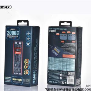 Pin Dự Phòng Remax 20000mAh RPP-689, Công Suất Lớn, Hỗ Trợ Sạc Nhanh PD/QC 3.0, 2 Cổng USB + 1 Cổng Type-C, Thiết Kế Gọn Nhẹ, An Toàn Cho Mọi Thiết Bị Di Động, Smartphone, Tablet, Laptop Mini