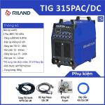 Riland TIG 315PAC DC máy hàn đa năng AC/DC + xung + que, hàn phôi 1-8 mm, điều chỉnh tần số xung & độ rộng xung, mối hàn đồng đều, hoạt động ổn định dưới tải, phù hợp nhà máy inox & nhôm