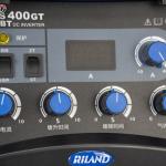 RILAND WS 400GT, máy hàn TIG + MMA dòng 400A, hàn vật liệu dày & mỏng (0,5-12 mm), chế độ dốc lên/dốc xuống, điều chỉnh khí trễ, tản nhiệt cải tiến gấp 3 lần, mối hàn ổn định & làm việc liên tục.