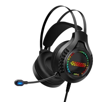 Tai Nghe Gaming DEIOG E8150, Âm Thanh Vòm 7.1, Đèn LED RGB, Jack 3.5mm Và USB, Mic Chống Ồn, Thoải Mái Khi Đeo, Tương Thích PC Laptop PS4 PS5
