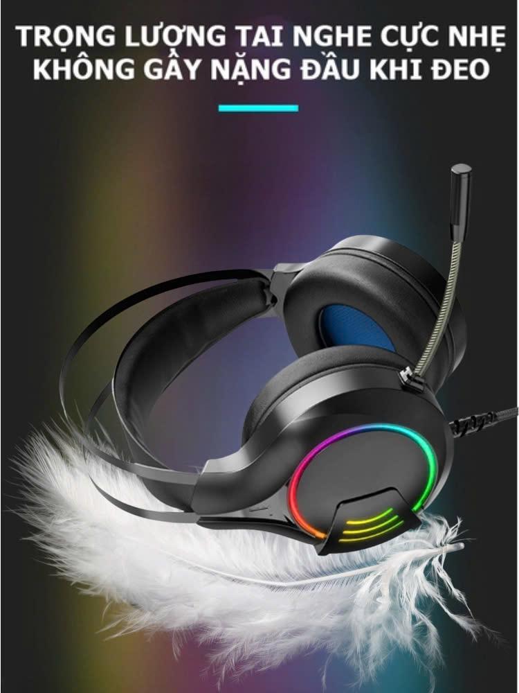 Tai Nghe Gaming Deiog E8250, Âm Thanh 7.1, LED RGB Đa Màu, Mic Chống Ồn, Kết Nối USB Siêu Ổn Định