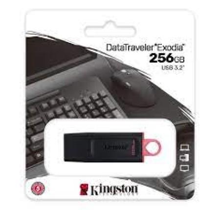 USB Kingston 256GB DataTraveler Exodia 3.2, tốc độ truyền cực nhanh, lưu trữ dữ liệu an toàn, thiết kế nắp bảo vệ tiện dụng