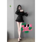 Set đồ nữ áo bẹt vai dài tay phối chân váy hot trend, form chuẩn, dễ phối đồ, giá sỉ hấp dẫn, hợp xu hướng hiện đại