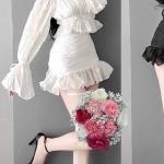 Set đồ nữ áo bẹt vai dài tay phối chân váy hot trend, form chuẩn, dễ phối đồ, giá sỉ hấp dẫn, hợp xu hướng hiện đại